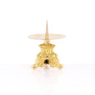 Brass candlestick with an angel motif - 8 cm