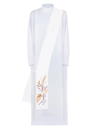 Deacon Stole with Grapes Embroidery on High-Quality Fabric