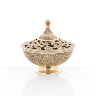 Church censer made of brass with a gold finish