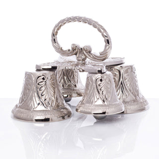 Quadruple silver-colored brass bells