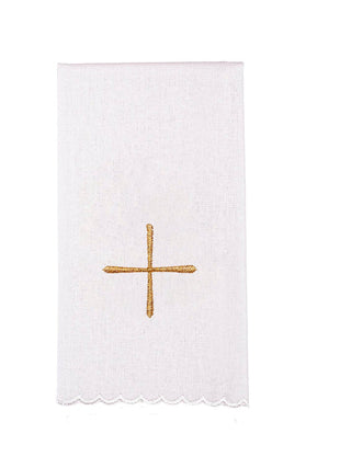 Chalice lingerie ecru embroidered Golden Ornaments Cross - LITURGICAL SHOP