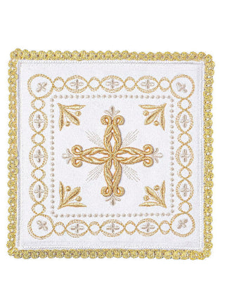 Ecru velvet chalice lingerie with cross motif - LITURGICAL SHOP