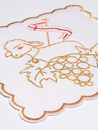 Embroidered Chalice Linen Easter Lamb - LITURGICAL SHOP