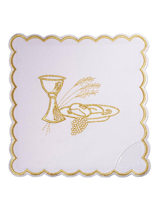 Embroidered Chalice Linen with Eucharistic Theme - LITURGICAL SHOP