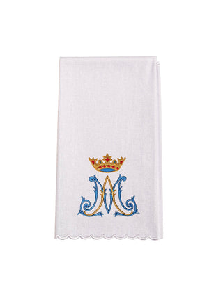 Embroidered Chalice Linen with Marian Motifs - LITURGICAL SHOP