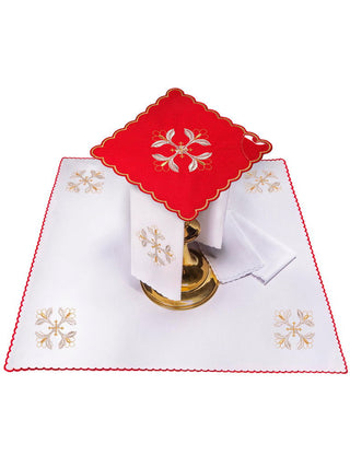 Embroidered Chalice set Red - LITURGICAL SHOP