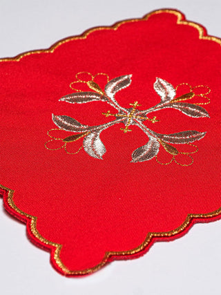 Embroidered Chalice set Red - LITURGICAL SHOP