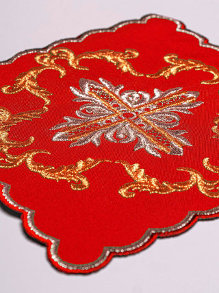 Embroidered Chalice set Red - LITURGICAL SHOP