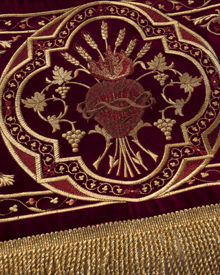 Embroidered canopy on velvet - LITURGICAL SHOP