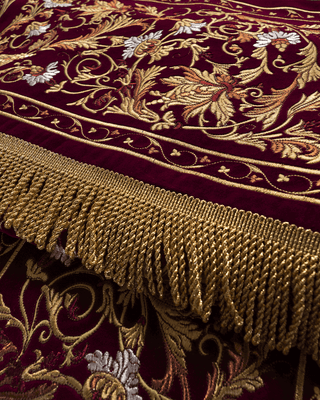 Embroidered canopy on velvet - LITURGICAL SHOP