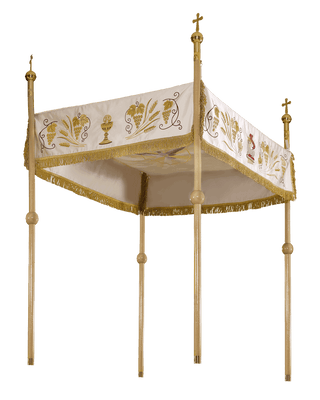 Embroidered canopy with chalice motif - LITURGICAL SHOP