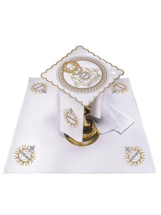 Embroidered chalice linen with an image of the heart of the Lord Jesus - LITURGICAL SHOP