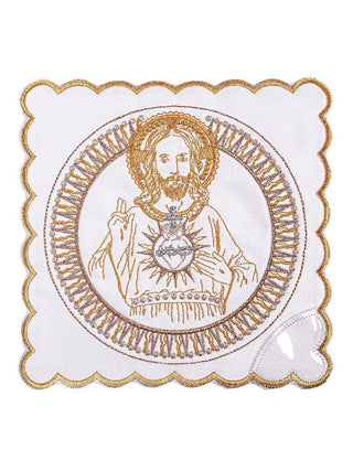 Embroidered chalice linen with an image of the heart of the Lord Jesus - LITURGICAL SHOP