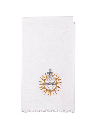 Embroidered chalice linen with an image of the heart of the Lord Jesus - LITURGICAL SHOP