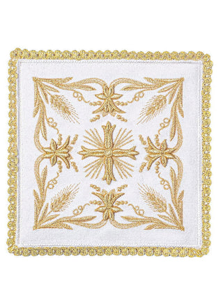 Embroidered velvet cup linen Ecru - LITURGICAL SHOP