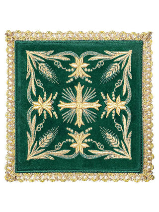 Embroidered velvet cup linen Green - LITURGICAL SHOP