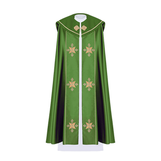 Eucharistic cape monogram IHS Green - LITURGICAL SHOP