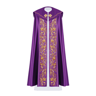 Eucharistic cape monogram PX in purple - LITURGICAL SHOP