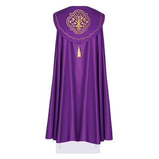 Eucharistic cape monogram PX in purple - LITURGICAL SHOP