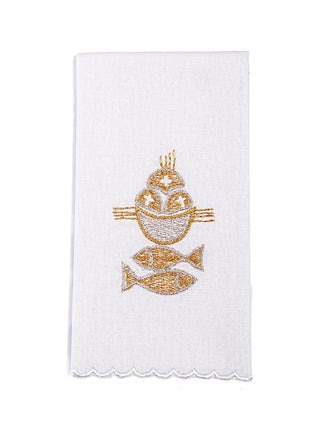 Fish embroidered cup linen - LITURGICAL SHOP