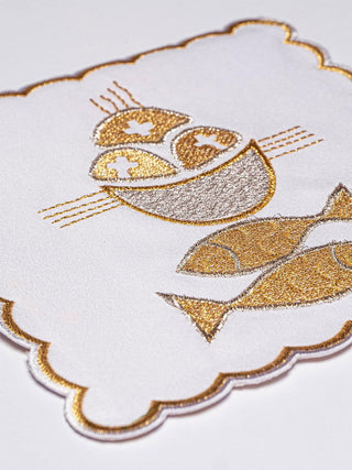 Fish embroidered cup linen - LITURGICAL SHOP