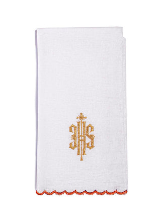 IHS Embroidered Chalice Set Red - LITURGICAL SHOP