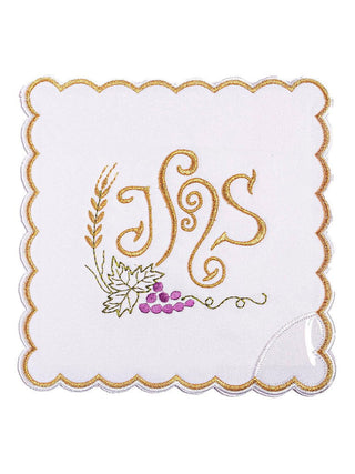 IHS embroidered chalice linen with grapes - LITURGICAL SHOP