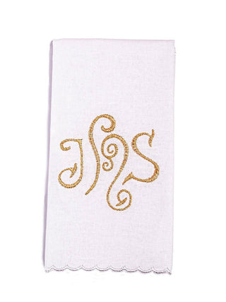 IHS embroidered chalice linen with grapes - LITURGICAL SHOP