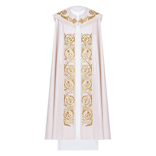 IHS embroidered liturgical cape ecru - LITURGICAL SHOP