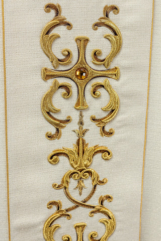 Embroidered chasuble with the image of Saint Anthony, including a stole