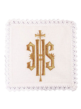 Linen chalice linen embroidered with IHS design - LITURGICAL SHOP