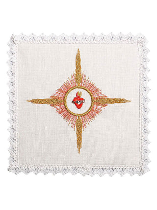 Linen chalice linen embroidered with the Heart of the Lord Jesus - LITURGICAL SHOP