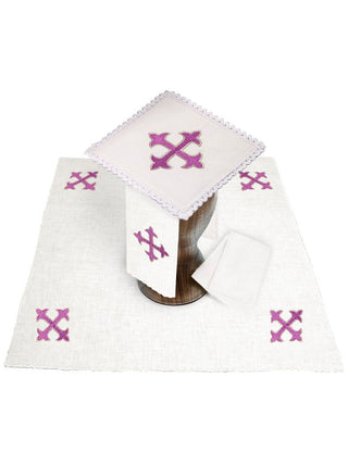 Linen chalice underwear embroidered Cross - LITURGICAL SHOP