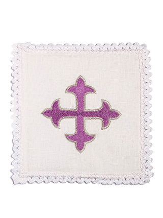 Linen chalice underwear embroidered Cross - LITURGICAL SHOP