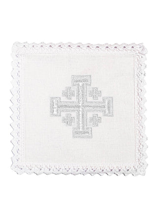 Linen chalice underwear embroidered Jerusalem cross - LITURGICAL SHOP