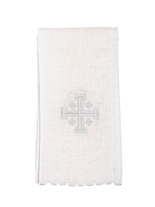 Linen chalice underwear embroidered Jerusalem cross - LITURGICAL SHOP