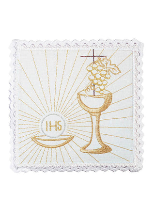 Linen cup linen with delicate gold chalice embroidery - LITURGICAL SHOP