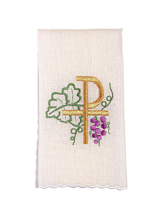 Linen cup linen with embroidered motif PAX - LITURGICAL SHOP