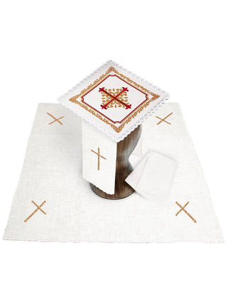 Linen cup underwear embroidered Gold Red - LITURGICAL SHOP