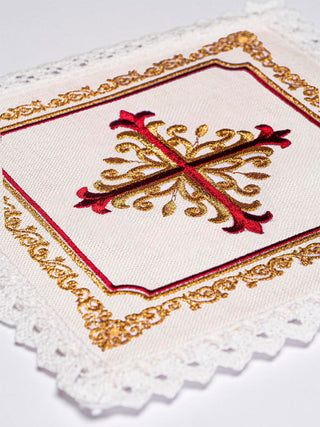 Linen cup underwear embroidered Gold Red - LITURGICAL SHOP