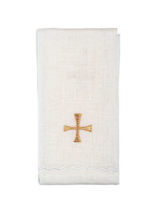 Linen embroidered chalice linen for Christmas - LITURGICAL SHOP