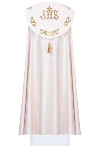 Liturgical cape monogram IHS ecru - LITURGICAL SHOP