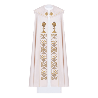 Liturgical chapel embroidered chalice and IHS ecru - LITURGICAL SHOP