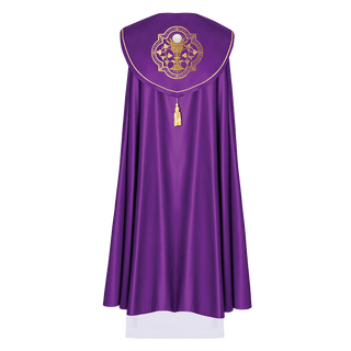 Liturgical chapel with embroidered chalice in purple - LITURGICAL SHOP