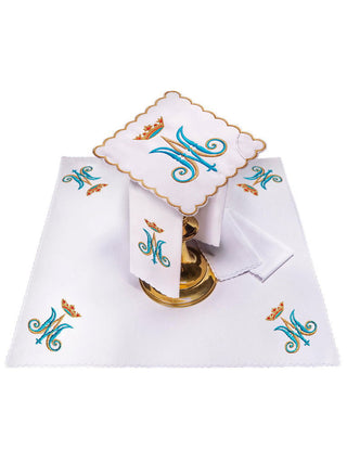 Marian embroidered chalice linen - LITURGICAL SHOP