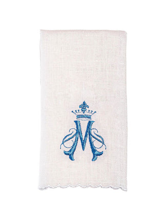 Marian embroidered linen chalice linen - LITURGICAL SHOP