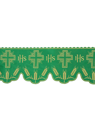 Metre with IHS monogram in ecru color with cross motif - LITURGICAL SHOP