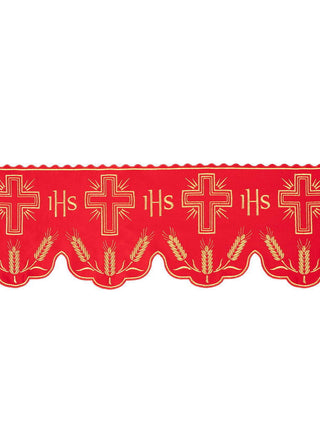 Metre with IHS monogram in green with cross motif - LITURGICAL SHOP