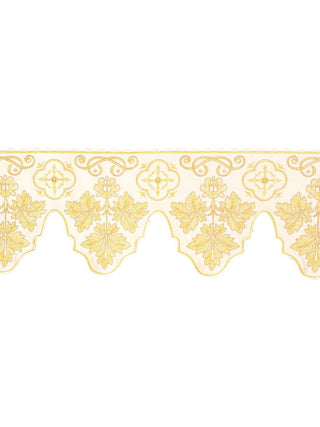 Metre with front embroidery Cross ecru - LITURGICAL SHOP