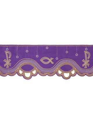 Metre with front embroidery PAX Purple - LITURGICAL SHOP